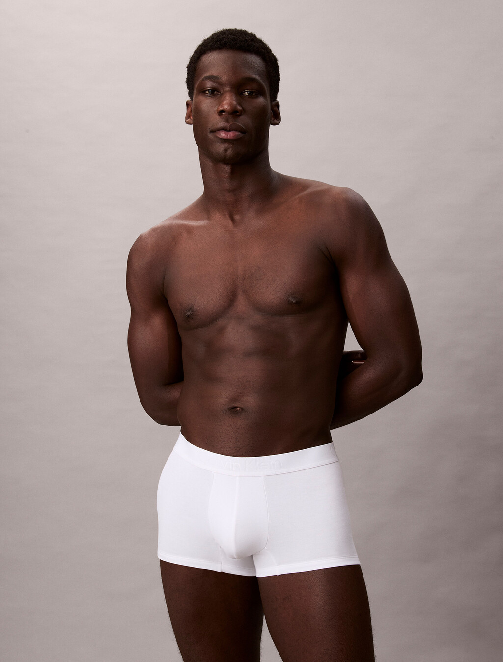 Trunks - CK Black Cotton, White, hi-res