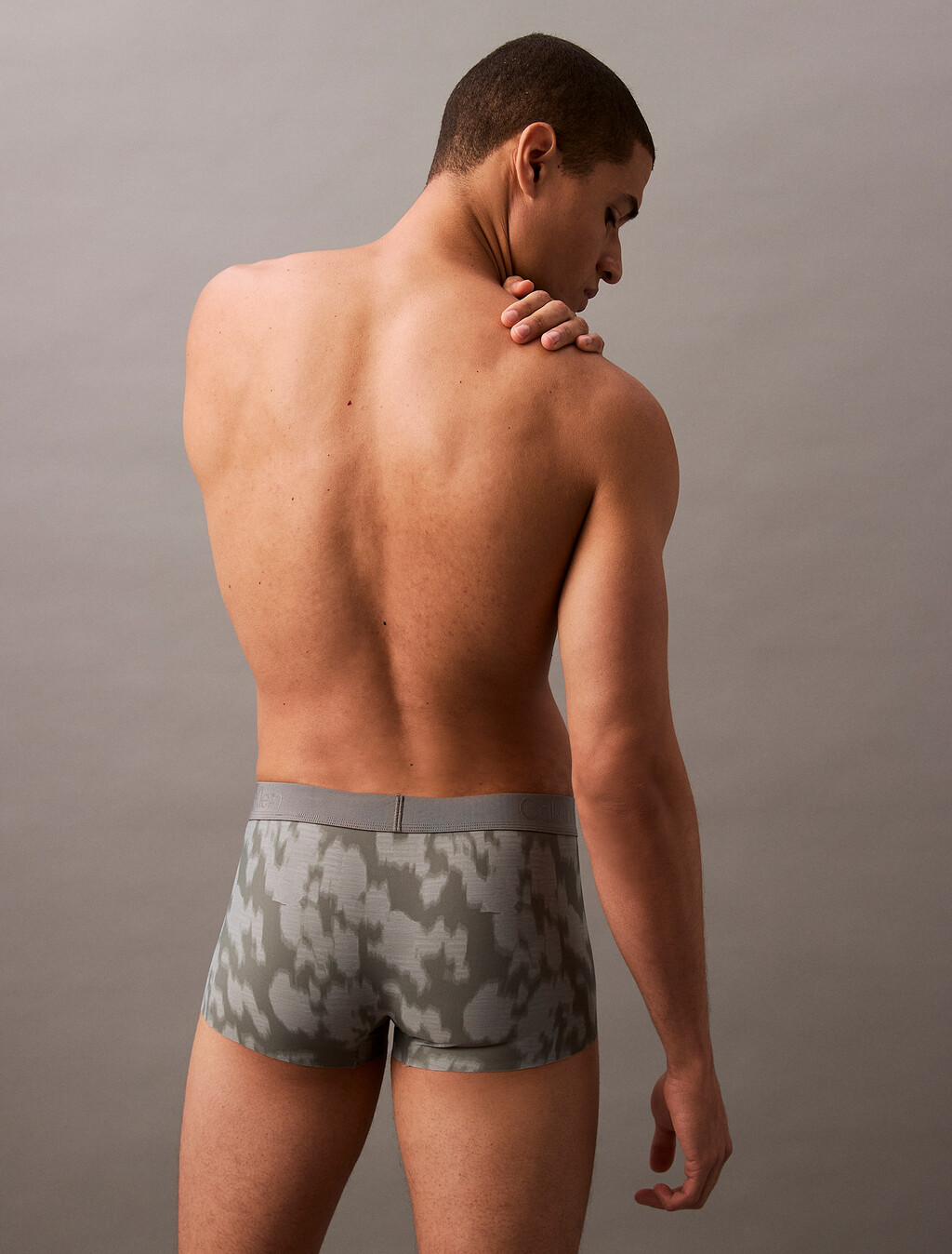 CK Black Print Low Rise Trunk, 18323 RIBBED PRINT+PLATINUM RUST, hi-res