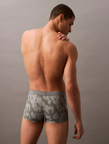 CK Black Print Low Rise Trunk, 18323 RIBBED PRINT+PLATINUM RUST, hi-res