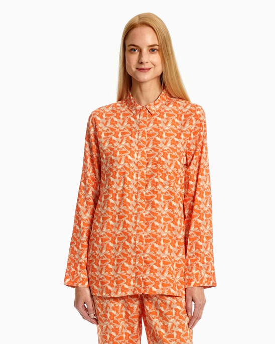 WOVEN VISCOSE BUTTON DOWN SHIRT