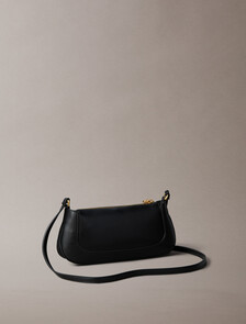 Long Zip Crossbody Bag, Black, hi-res