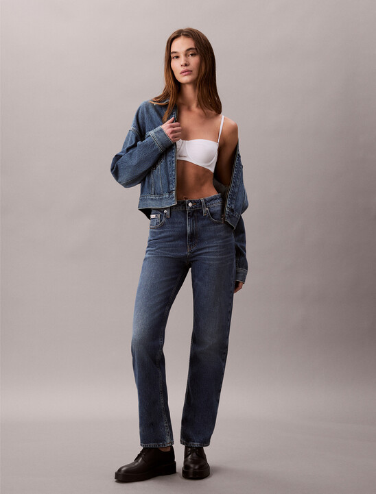 High Rise Straight Jeans