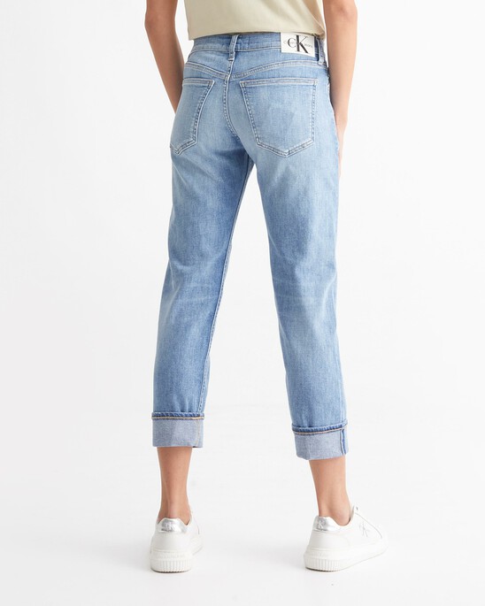 ITALIAN SELVEDGE MID RISE BOYFRIEND JEANS