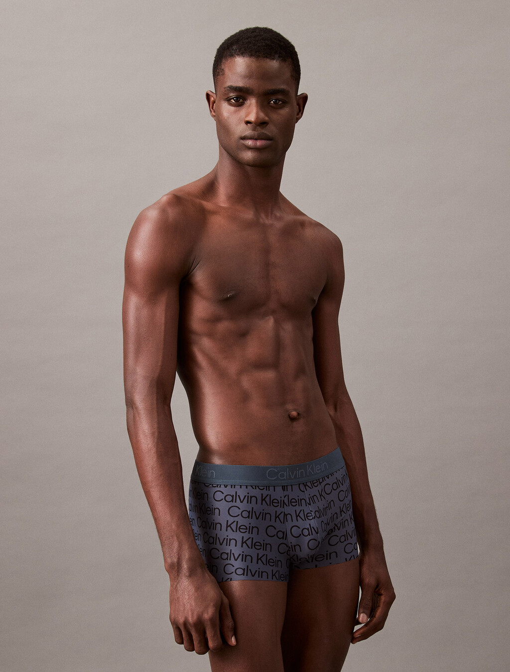 CK Black Print Low Rise Trunk, MESH LOGO_INK, hi-res