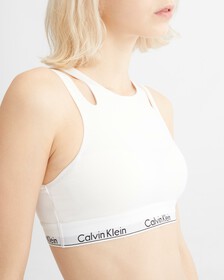 CUT OUT LIGHTLY LINED BRALETTE, White, hi-res