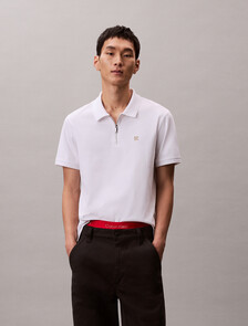 農曆新年 CK Emblem 修身 Polo 衫, Brilliant White, hi-res