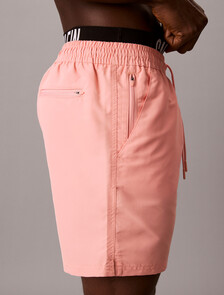 Double Waistband Swim Shorts - Intense Power, Sugar Pink, hi-res