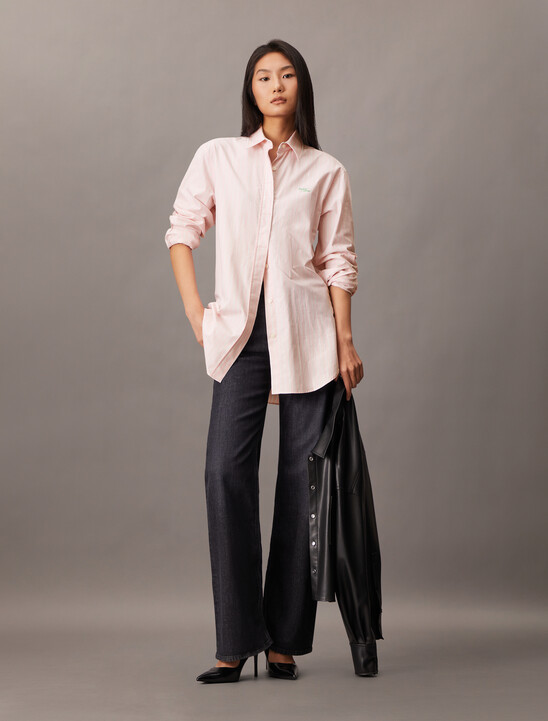 Stripe Relaxed Button-Down Shirt