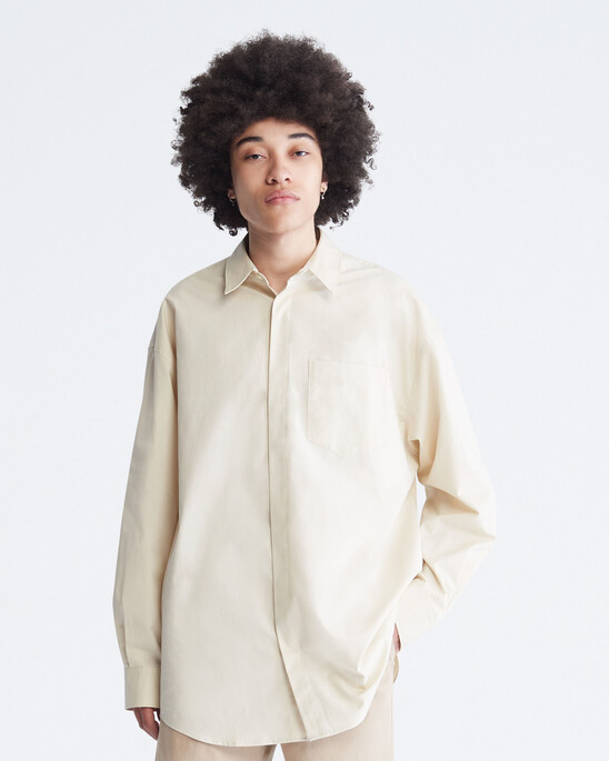OVERSIZED SOLID WHITE SHIRT