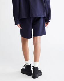 STANDARDS OVERDYED 高腰闊腿短褲, NAVY BLAZER-410, hi-res