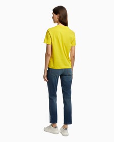 STRAIGHT OMBRE LOGO TEE, Dune Yellow, hi-res