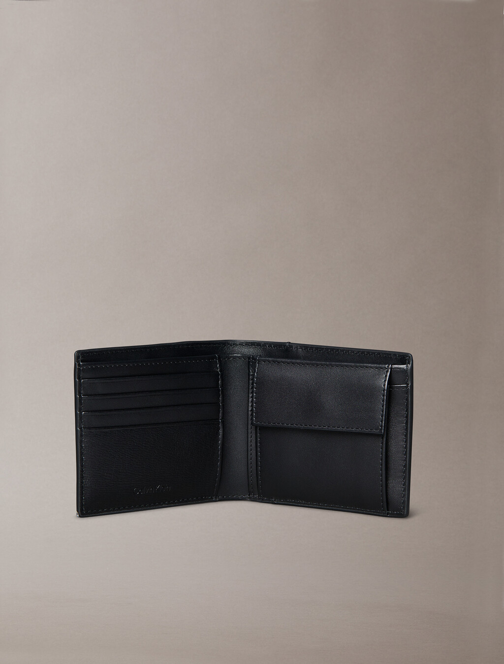 RFID 防盜皮革對摺式銀包, Black, hi-res