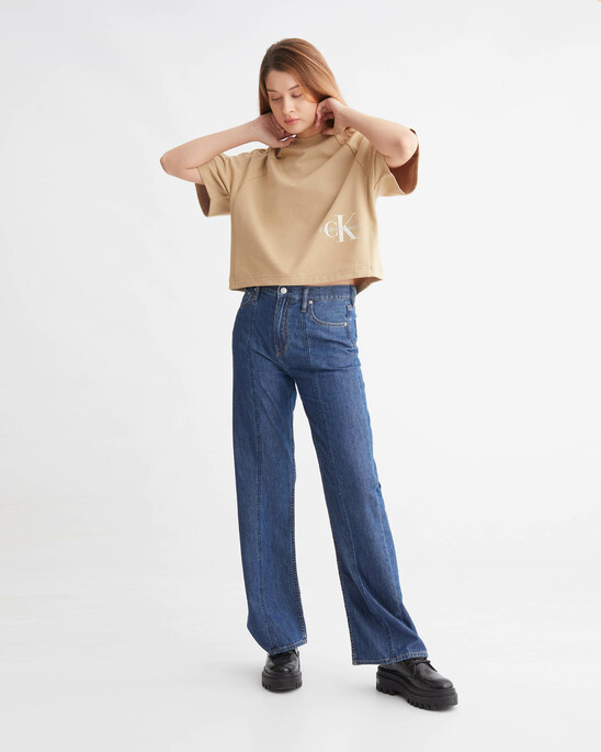 SUMMER TENCEL HIGH RISE WIDE LEG JEANS