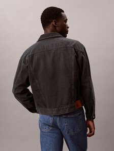 90s Denim Trucker Jacket, MIDNIGHT EMERALD, hi-res