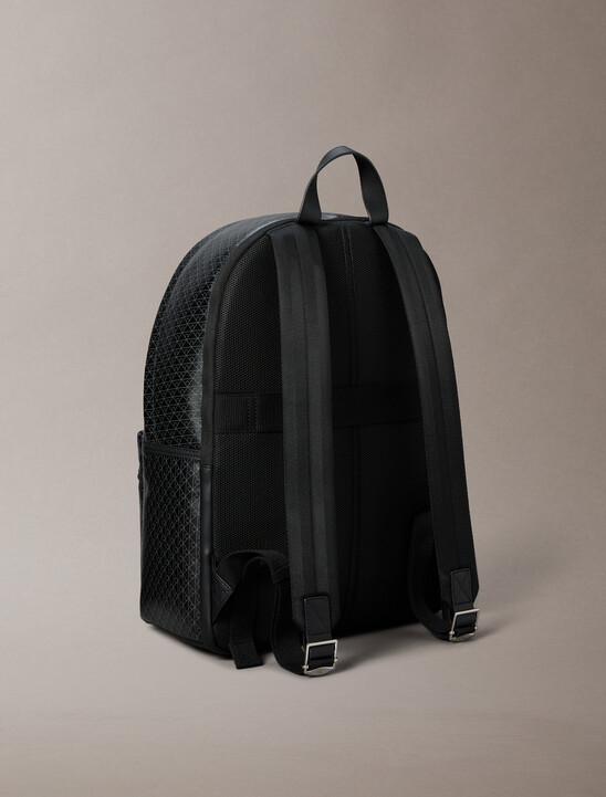 Coated Canvas Emblem Logo Backpack