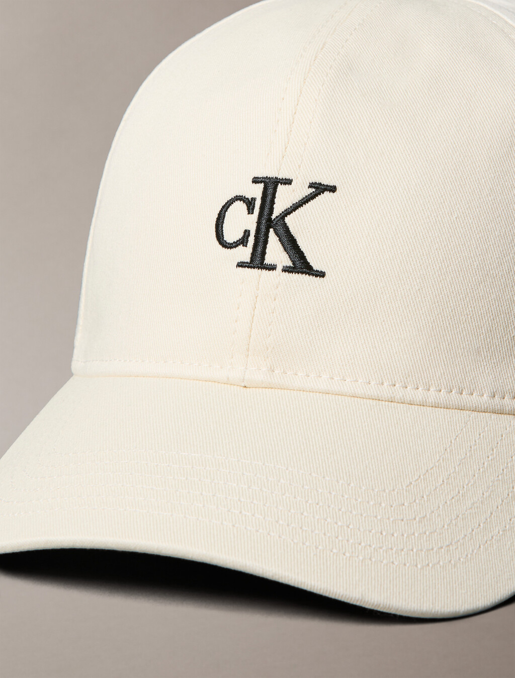 Small Monogram Baseball Cap, Bone White, hi-res