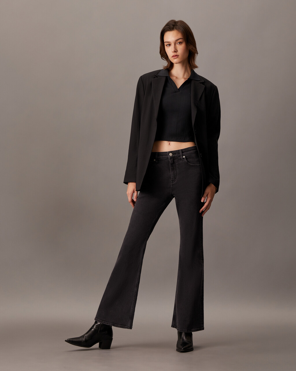 Rib Knit Slim Polo black Calvin Klein Hong Kong