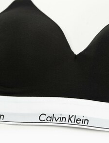 Icon Cotton Lightly Lined Bralette, Black, hi-res
