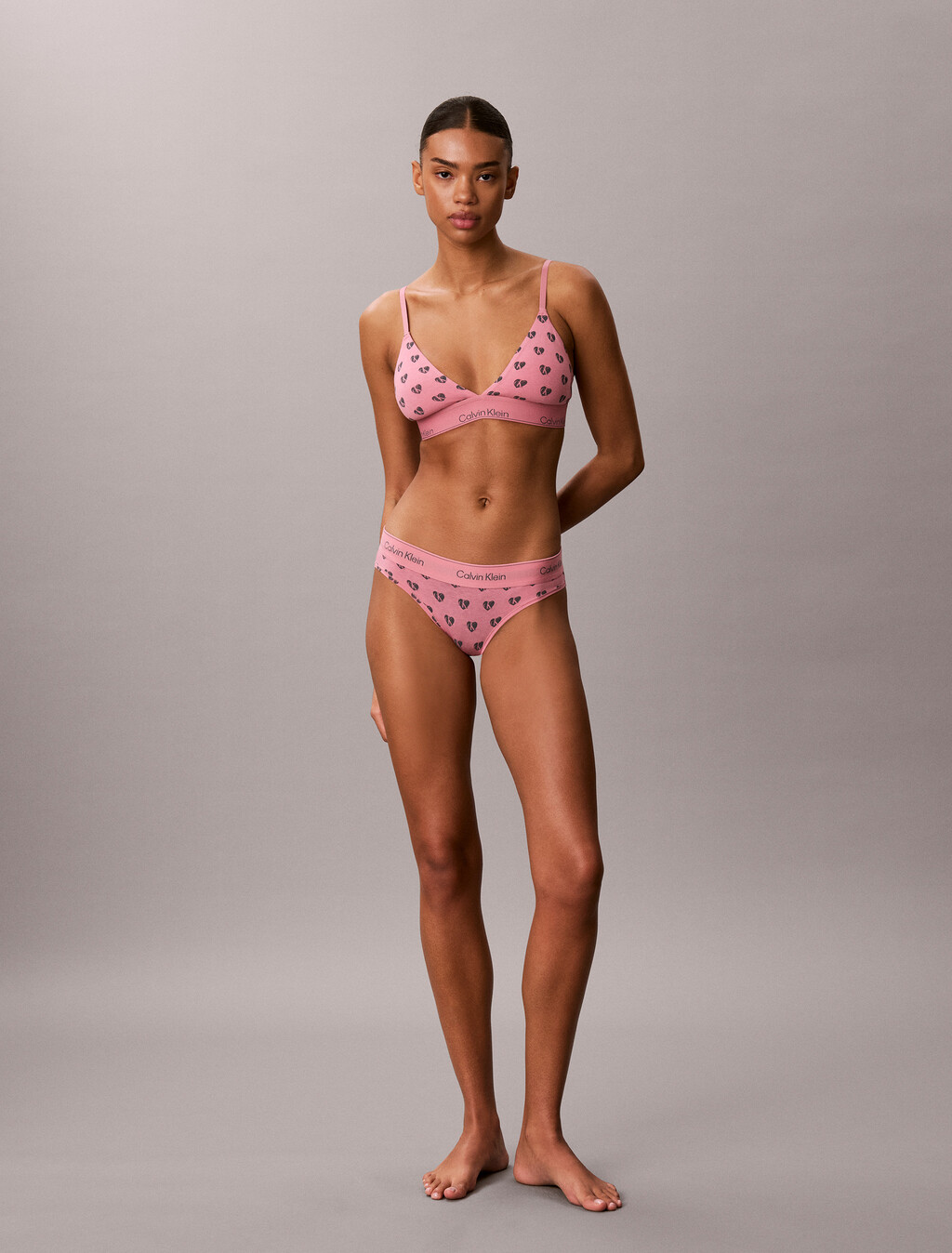 Icon Cotton Modal Bikini Briefs, Be Mine CK Calm Pink, hi-res