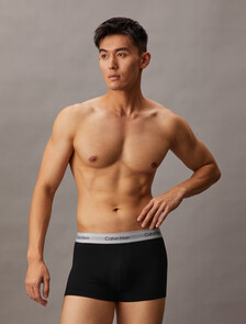 Icon 彈性棉質平口內褲 2 件組, Black, hi-res