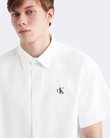 寬鬆 Coolmax 牛津襯衫, BRIGHT WHITE, hi-res