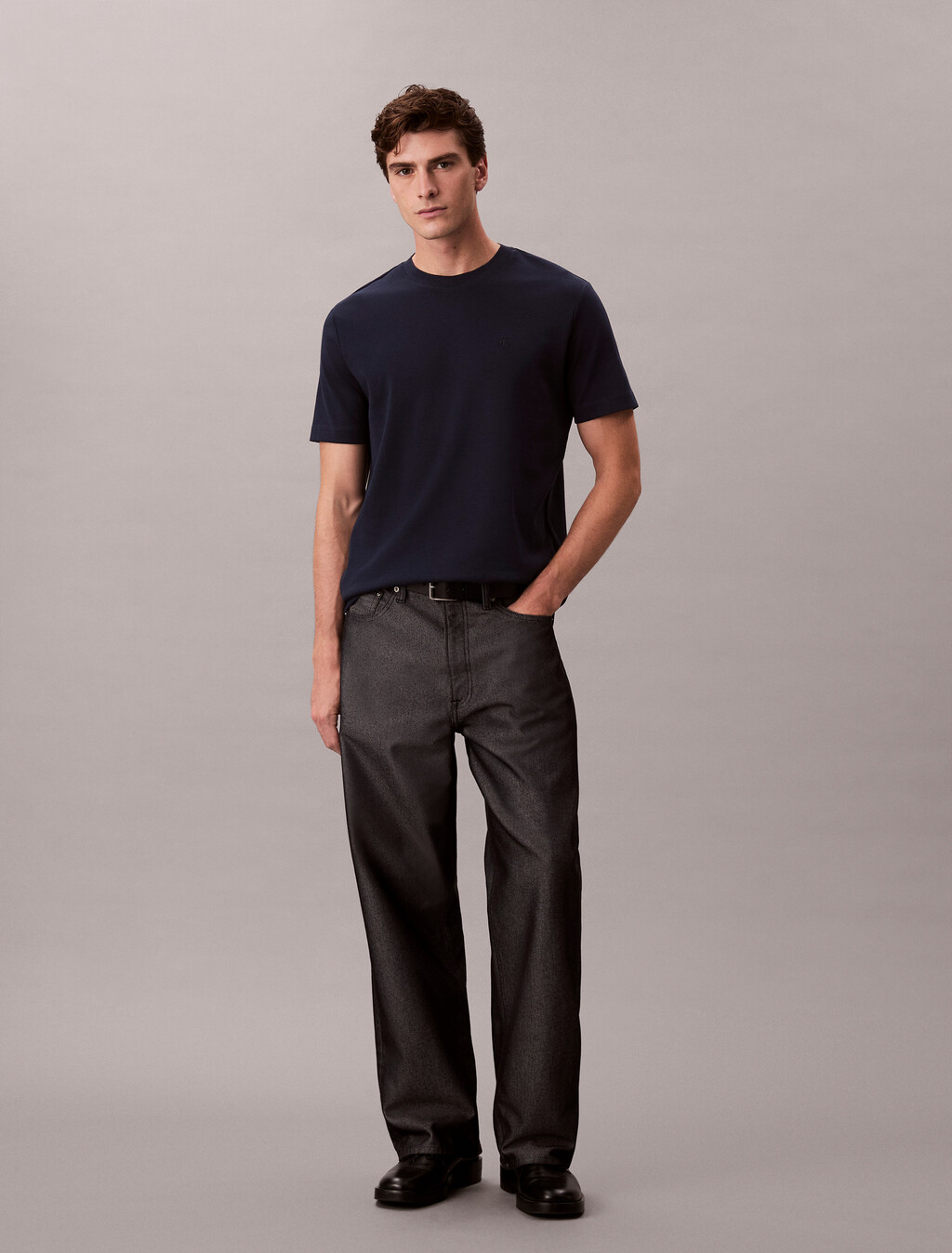 同色調 Monogram 圓領 T 恤, Dark Sapphire, hi-res