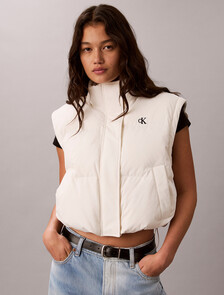 2-in-1 Convertible Down Puffer Jacket, Tofu, hi-res