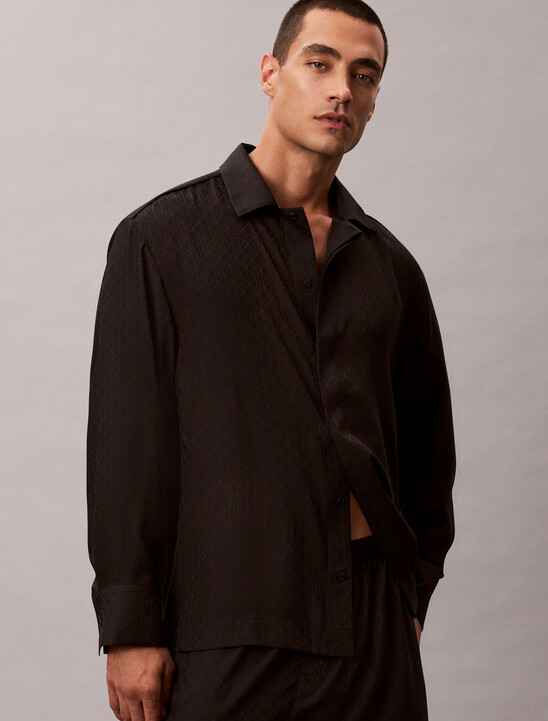 Satin Jacquard Pyjama Top