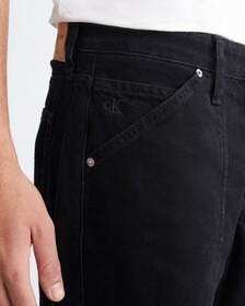Recycled Cotton 90s Straight Workwear Pants, WASHED BLACK, hi-res