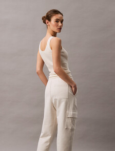 Relaxed Cargo Joggers, Tofu, hi-res