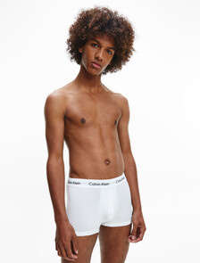 Cotton Stretch 低腰貼身短版四角褲（3 件組）, White/ Pyro Blue /Red Ginger, hi-res