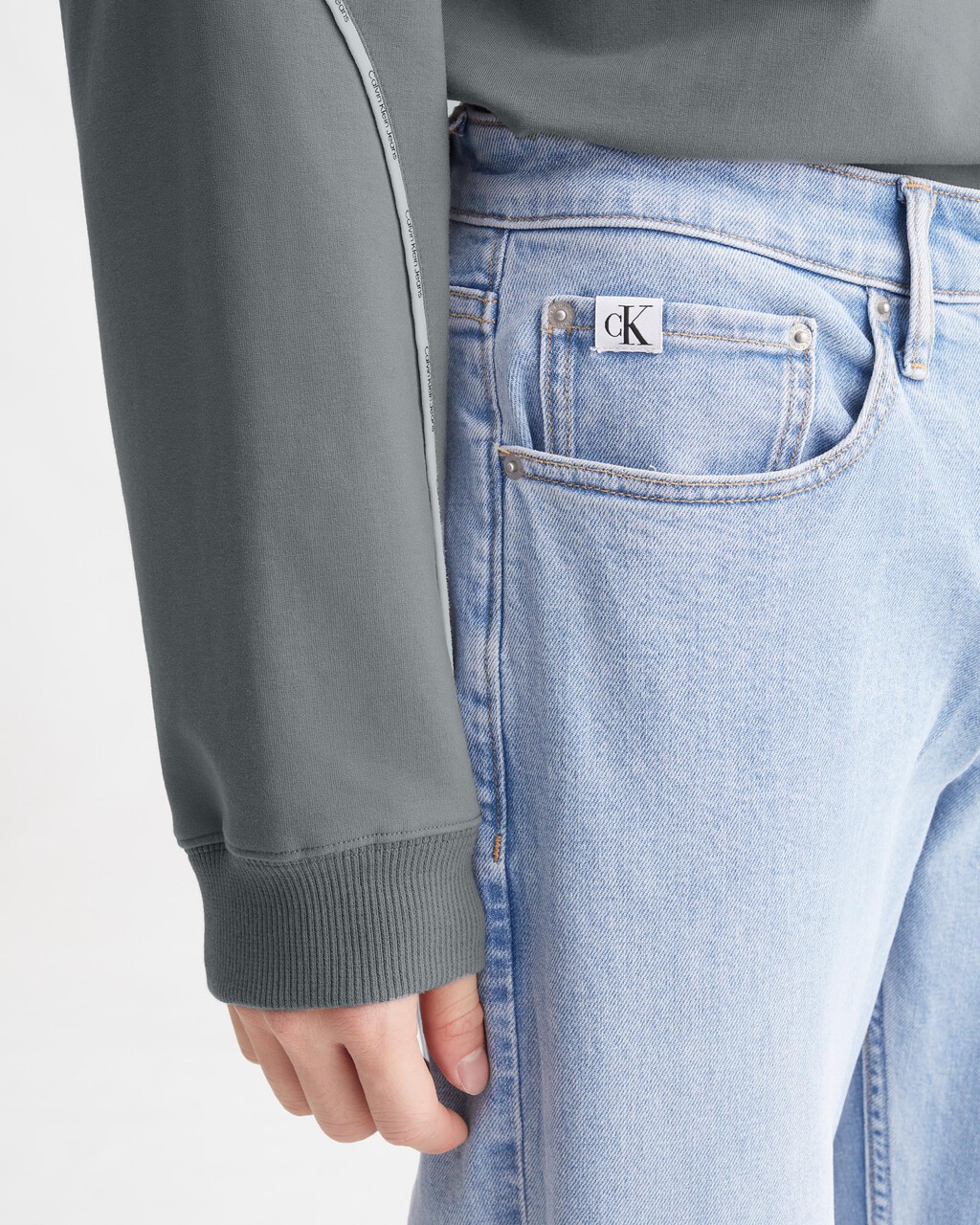RECONSIDERED 90 年代直身再造棉牛仔褲, Chalky Blue, hi-res