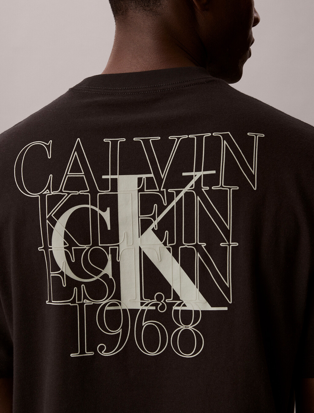 Overlay Logo Graphic Relaxed Tee, Black, hi-res