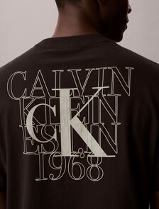 Overlay Logo Graphic Relaxed Tee, Black, hi-res