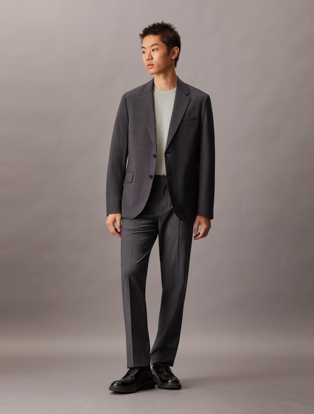 The Calvin Double Mercerized Tee, Vaporous Gray, hi-res