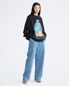 STANDARDS HEAT GRAPHIC TERRY CREWNECK SWEATSHIRT, Black Beauty, hi-res