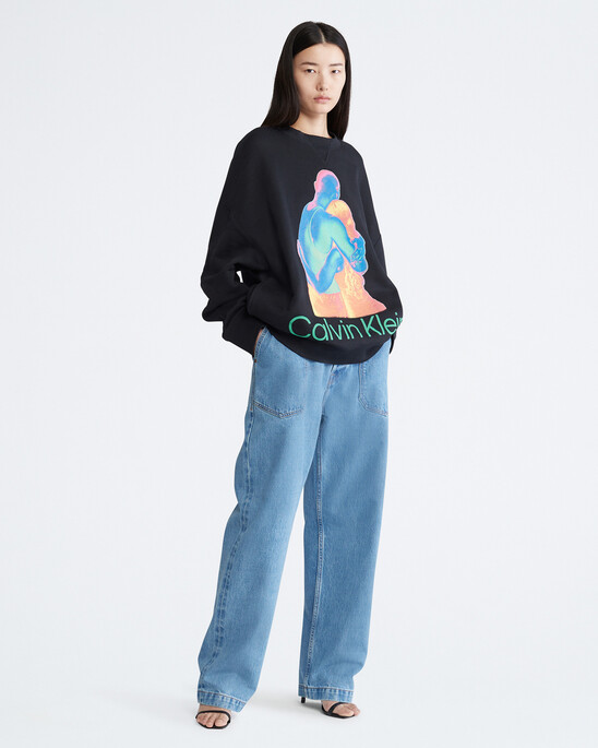 STANDARDS HEAT GRAPHIC TERRY CREWNECK SWEATSHIRT