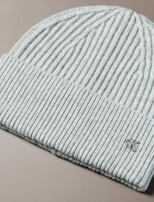 羊毛混紡經典標誌毛帽, Light Grey Heather, hi-res