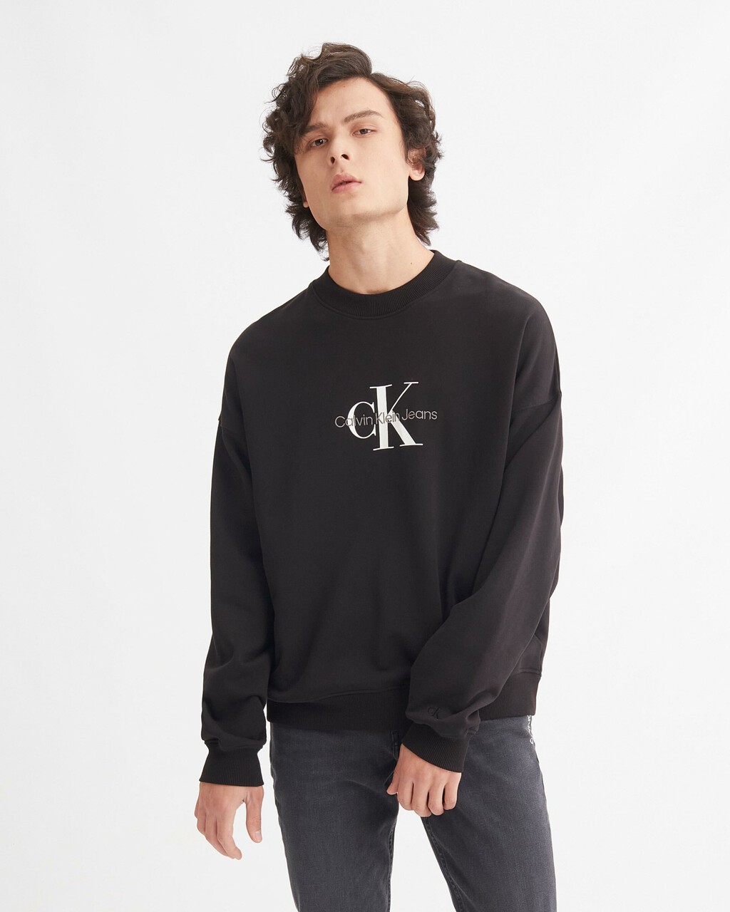 經典 MONOLOGO 衛衣, Ck Black, hi-res