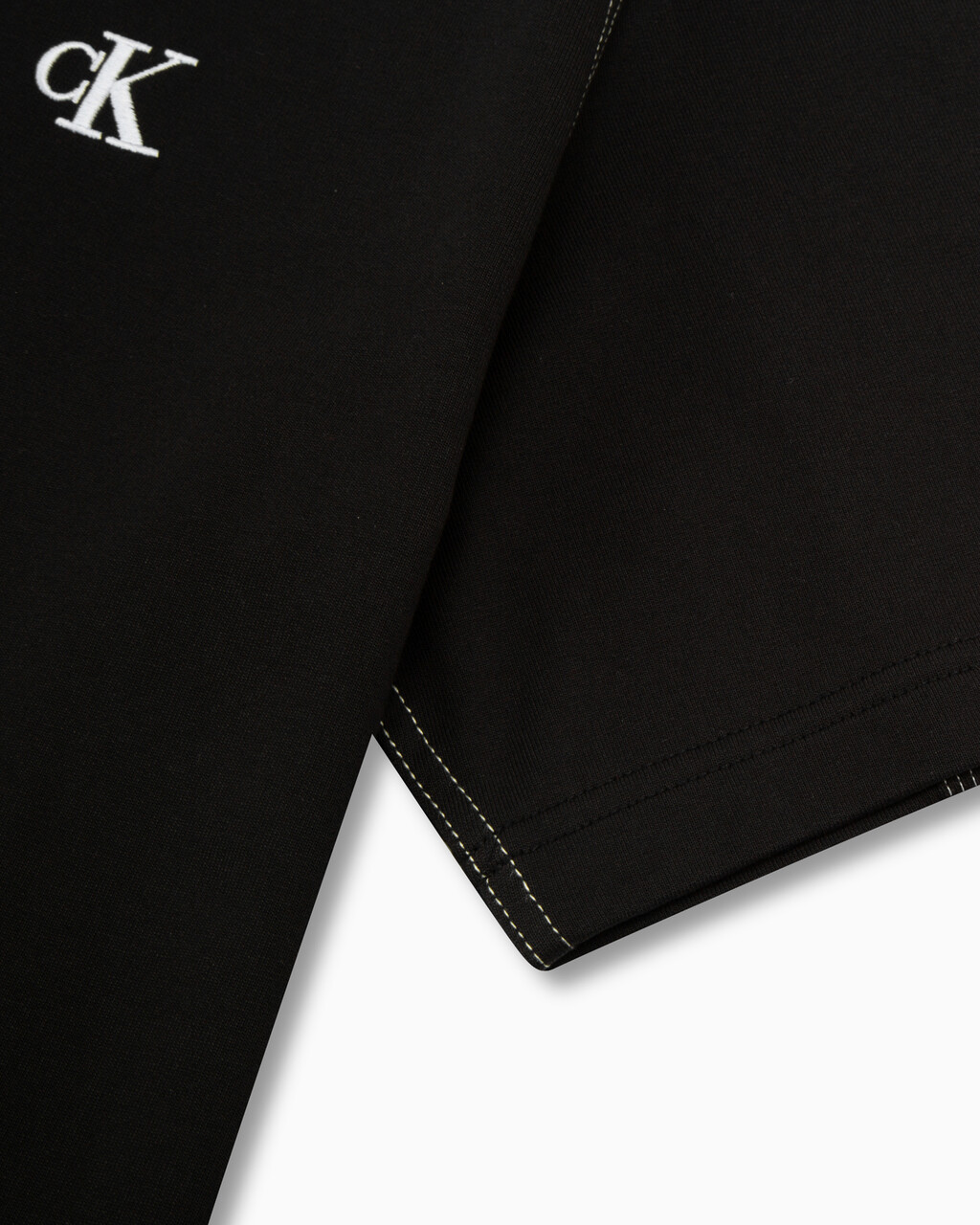 Modern Workwear Contrast Topstitch Tee, Ck Black, hi-res