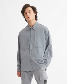 PREMIUM ESSENTIALS 裇衫款外套, Overcast Grey, hi-res