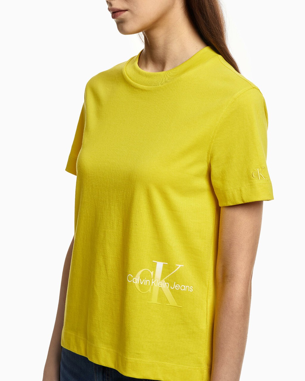 STRAIGHT OMBRE LOGO TEE, Dune Yellow, hi-res