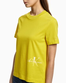 STRAIGHT OMBRE LOGO TEE, Dune Yellow, hi-res