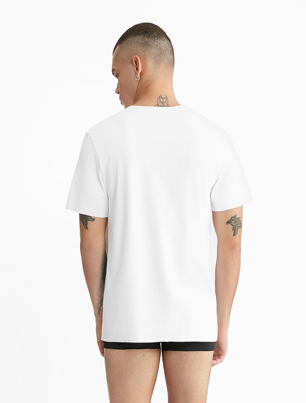 CK Black Crew Neck T-Shirt, White, hi-res