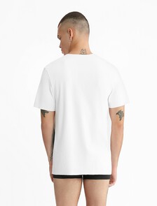 CK Black Crew Neck T-Shirt, White, hi-res