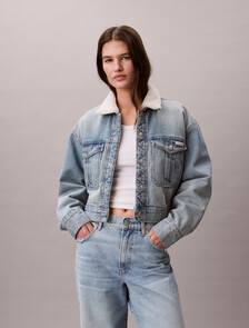 Sherpa Denim Jacket, BLUE NEWTON, hi-res