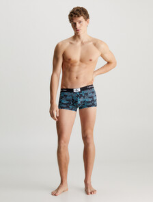 CALVIN KLEIN 96 超細纖維低腰內褲, BLACK PRINT/BLK, hi-res