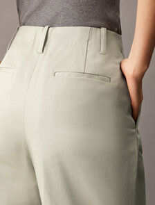 Cotton Chino Relaxed Trousers, Pussywillow Gray, hi-res