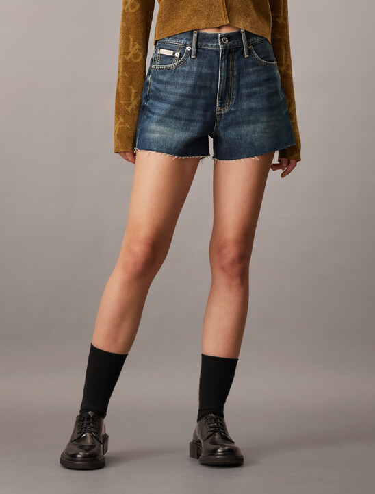 High Rise Denim Shorts