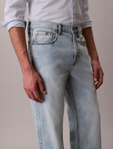 Eco Cool 90 年代直筒牛仔褲, CYAN STONE, hi-res